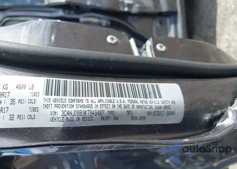 2019 Jeep Compass Latitude 4X4 из США, поврежденный, VIN 3C4NJDBB3KT849487